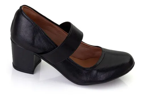 Sapato fechado feminino salto cheap baixo