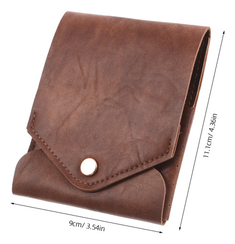 Carteira Minimalista De Couro Falso: Bolsa Porta-cartões Peq