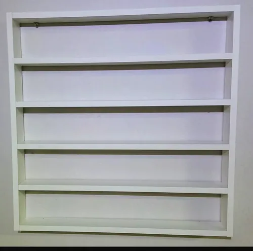 Organizador expositor de esmaltes de uñas Tx Mdf blanco de 67 x 64 pulgadas