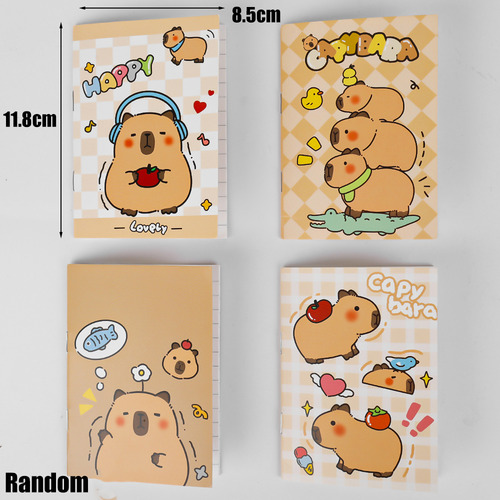 Minicuaderno A7 Capybara, 5 Unidades, Papelería Para Niños Y