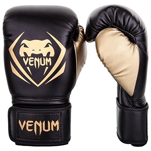 Venum Contender Guantes De Boxeo - Negro / Dorado - 16 Onzas