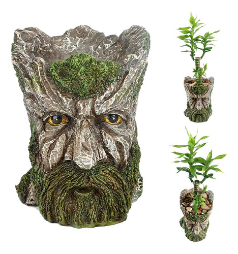 T Viejo Árbol Hombre Figuras Macetas Decoración Maceta
