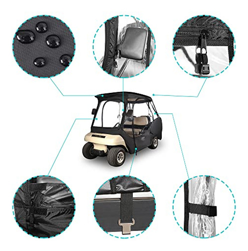 10l0l Golf Cart Enclosure For Club Car 4 Passenger Golf Cart
