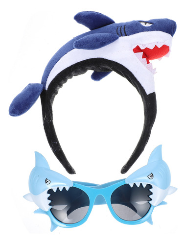 Gafas Novedosas Con Diadema De Tiburón, 2 Unidades