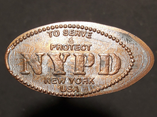 Moneda 1 Cent Dolar Elongada New York Police Deparment 