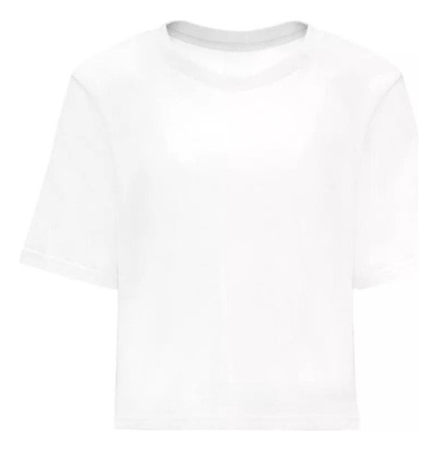 Polera Mujer De Talle Corto 100% Algodon Ideal Para Estampar