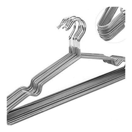 Imagen 3 de 9 de Perchas Metálicas Acero Galvanizado Engomado Colores X 10un