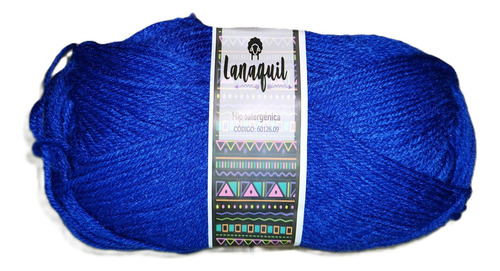 Pack X3 Lana Para Tejer Clasica Ovillo 100gr Lanaquil Azul Rey 9
