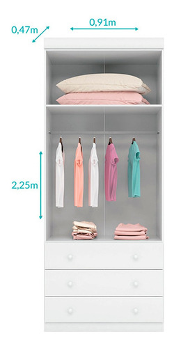 Guarda Roupa+modulo Aéreo + Cômoda+berço E + Colchão