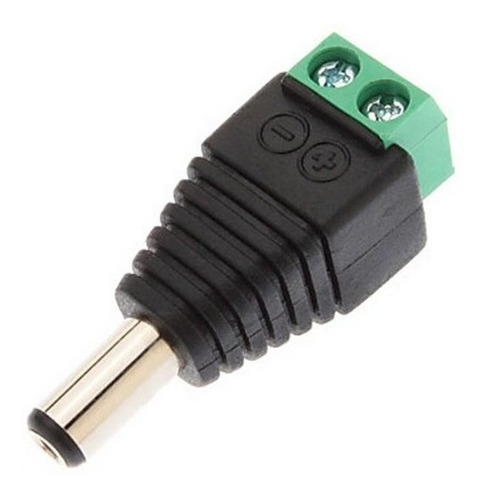 Par (2 Pzas) Conector Plug Macho Cctv Fuente Dc 2.1mmx5.5mm