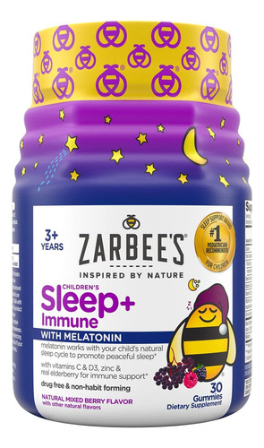 Zarbee´s Sleep + Immune Con Melatonina  Niños Con 30 Gomitas