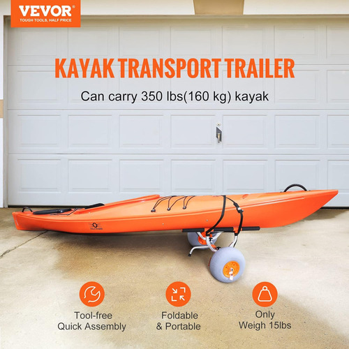Carrito De Kayak Resistente, Carrito Plegable De Canoa Con N