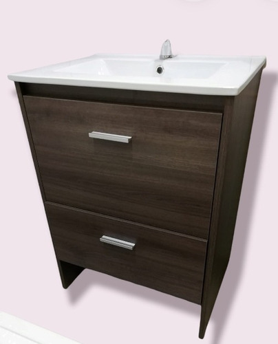 Mueble De Baño Dos Cajones Con Bacha De Losa 