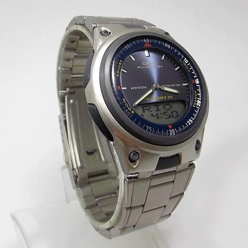 Relógio Casio Aw-80d-2av Anadigi Alarmes Azul Telememos Wr50