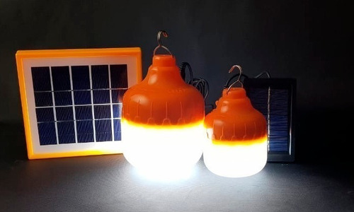 Imagen 2 de 6 de Foco Led 12w Recargable Con Carga Solar O Usb Portatil Fs12