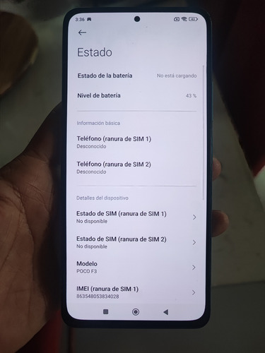 Celular Poco F3 Deep Ocean Blue 6+2gb Ram 128gb Rom Azul (Usado)