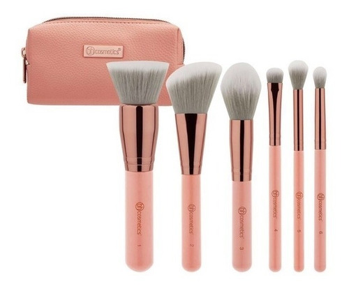 Juego Set Brochas Maquillaje 6 Pinceles Bh Cosmetics Viaje