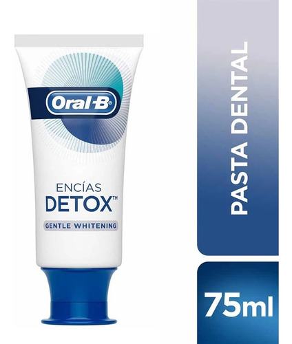 Pasta Dientes Dental Oral B Encias Detox Gentle White 75 Ml