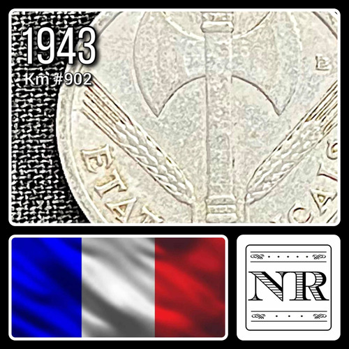 Francia - 1 Franco - Año 1943 - Km #902 - Estado De Vichy