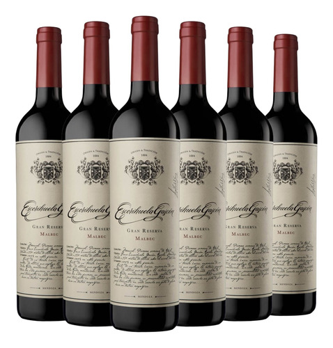 Vino Escorihuela Gascón Gran Reserva Malbec X 6 --