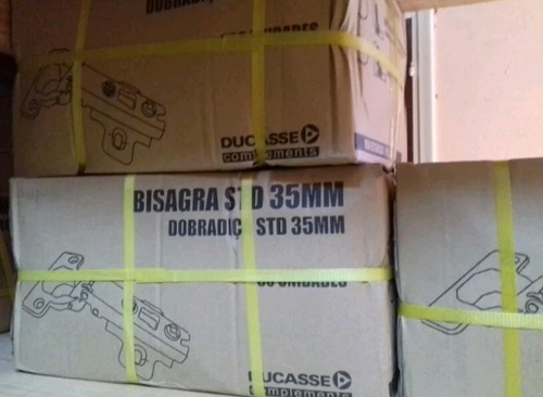 Caja 250 Bisagra Puerta Mueble Recta 35mm Click Ducasse