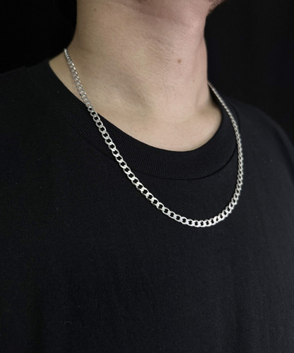 Cadena Dije Plata Fina 925 Gruesa Cubana Barbada Para Hombre 65 Cm De Largo 4 Mm Calibre 120 Collar Ideal Para Regalar En Ocasiones Especiales Como Cumpleaños Momentos Especiales