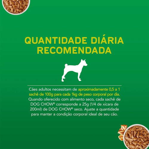 30 Saches Ração Úmida Dog Chow 100g Frango Nestlé Purina