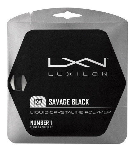 Cuerdas Luxilon - Savage 127 Bk Set Negro - Tenis