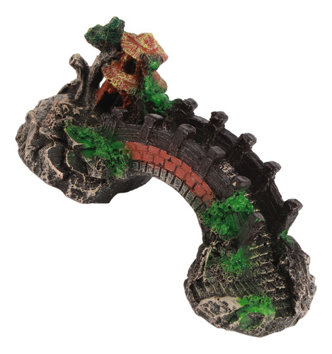 Simulación De Acuario De Pecera De Landscaping Rockery Bridg