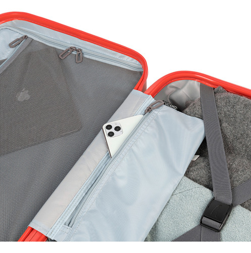 Valija De Cabina Carry On Tucano Ted 40l Rígida Cierre Tsa Rojo Lisa