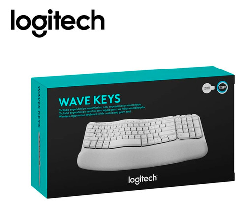 Teclado Ergonomico Wireless Logitech Wave Blanco