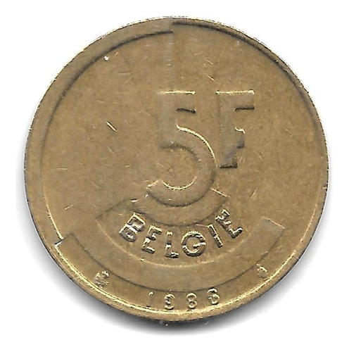 Bélgica Moneda De 5 Francos Año 1986 Km 164 - Excelente