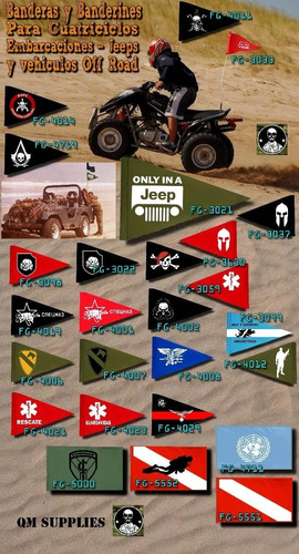 Banderas Para Jeeps, Cuatriciclos, Offroad