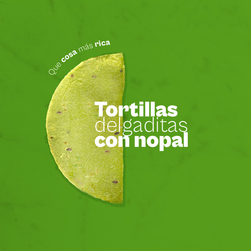 Tortillas Delgaditas Con Nopal Y Linaza 400g (40 Pack)