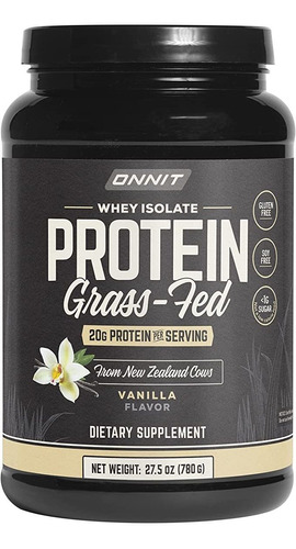 Onnit Grass Fed Whey Isolate Protein - Vainilla (30 Porcion