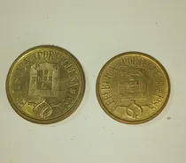 Comprar 2 Monedas Portugal 5 Y 10 Escudos 1988 V.f.