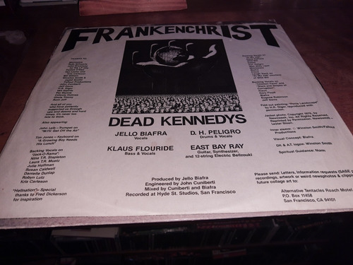 Dead Kennedys Frankenchrist Lp Original 1985 C/poster