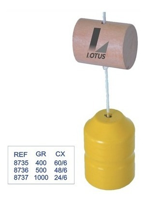 Prumo Cilíndrico Aço Pintado 500gr  Lotus - 8736