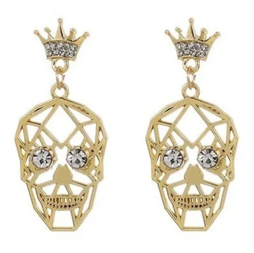 Aretes Craneo  Calavera Cristal Austriaco Moda