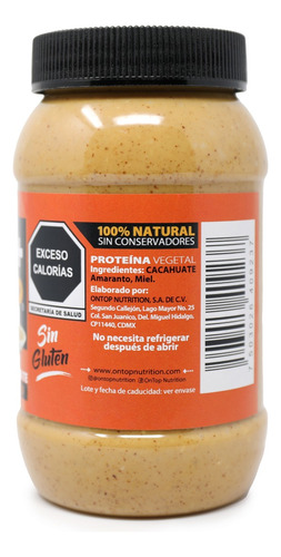 Crema De Cacahuate Con Amaranto 480g.