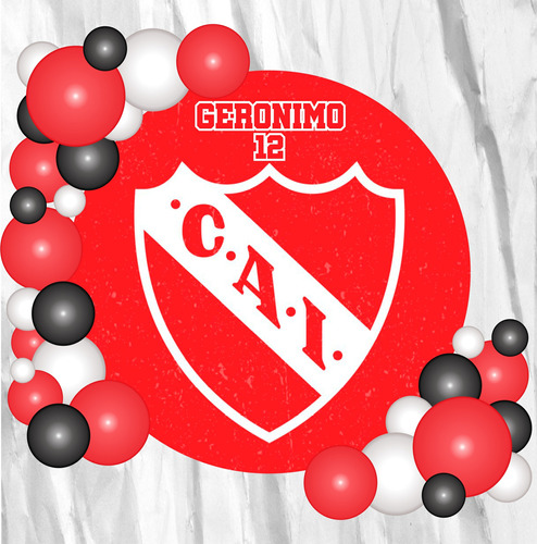 Fondo Banner Candy Bar Circular Futbol Independiente 70x70cm