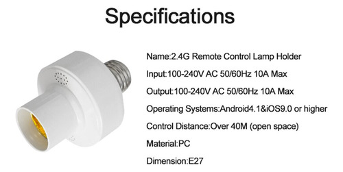 Enchufe De Bombilla Inteligente Bluetooth E27, Soporte Para