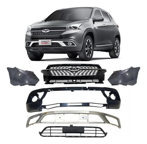 Parachoque Diant Grade Spoiler Polaina Tiggo 7 2019 21 2022