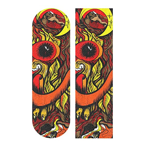 Cooldeer Skateboard Grip Tape, Monster Eyes Yellow 44  X 10 