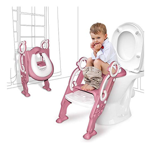 Growthpic Toddler Toilet Seat With Step Stool Ladder H8jwx