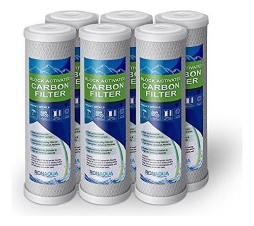 6 Bloque De Carbón Activado 5 Micron Filtros De Agua Co