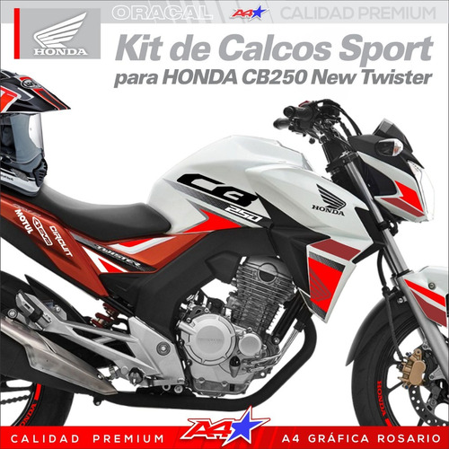 Calcos Honda Cb250 New Twister Kit Sport -envio Gratis-