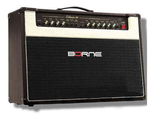 Amplificador Borne Evidence 200 para guitarra de 150W cor marrom/dourado 110V/220V