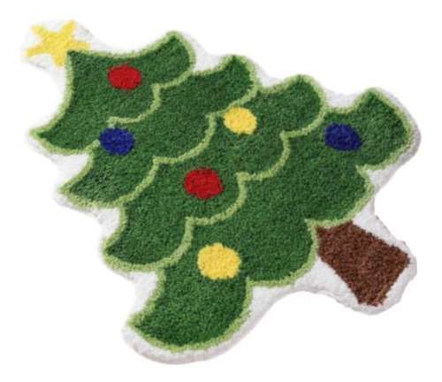 2 Alfombra De Árbol De Navidad Nórdica Antideslizante