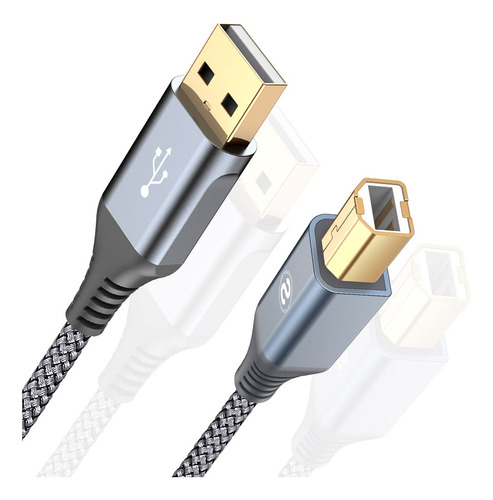 Cable De Impresora Usb 2.0 De 6 Pies, Cable Usb 2.0 Usb-a A